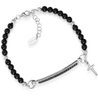 Bracciale Amen A-Men in Argento Onice BRUBNZ2 - BRUBNZ2